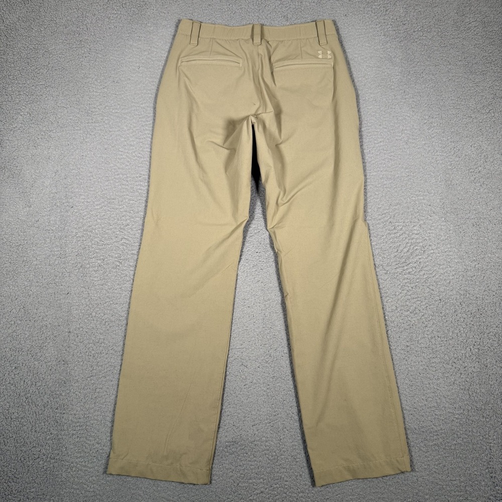Under Armour Pants Mens 32x32 Brown Matchplay Golf Stretch Chino Trousers Logo - Picture 10 of 11